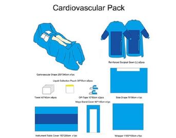 Blue Disposable Surgical Packs Cardiovascular Sterile Surgical Kit OEM Accepted